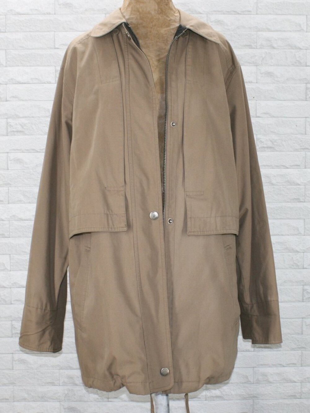 Vintage London Fog Jacket Utility Windbreaker Coat Neutral Gorpcore Khaki Large